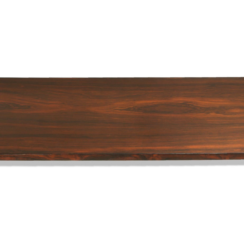 Mid-20th Century Vintage Brazilian Jorge Zalszupin Exotic Hardwood Console with Mirror For Sale