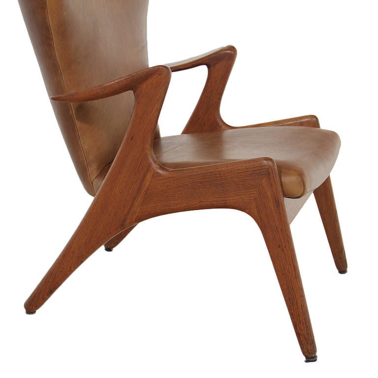 American Sculptural Oak Lounge Chair by Kurt Ostervig
