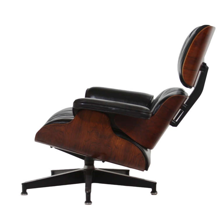 American Eames 670/671 Lounge Chair and Ottoman in Rosewood for Herman Miller