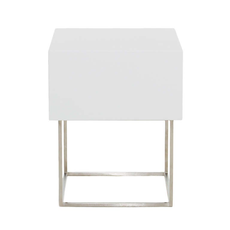 Contemporary The Deane Night Stand in Oak & Nickel by Thomas Hayes Studio