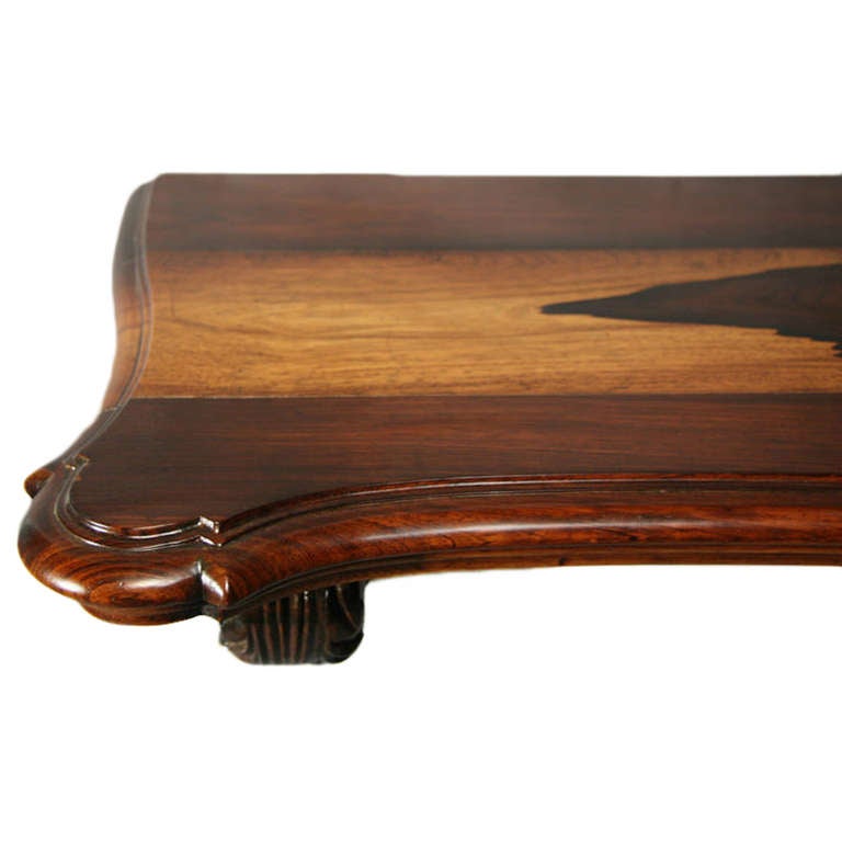 Wall-Mounted Rosewood Sculptural Console Hanging Shelf from Brazil For Sale 1