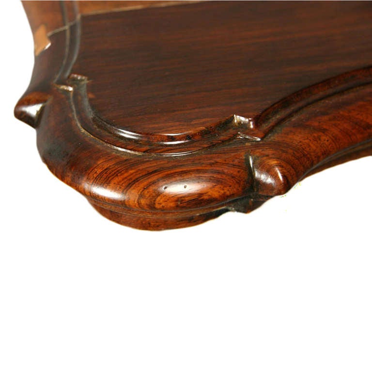 Wall-Mounted Rosewood Sculptural Console Hanging Shelf from Brazil For Sale 2