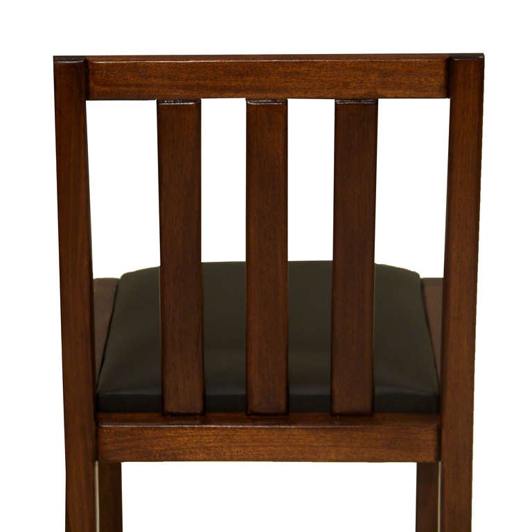 Single Prototype Brazilian Cerejeira Wood Side Desk Chair by Celina For Sale 2