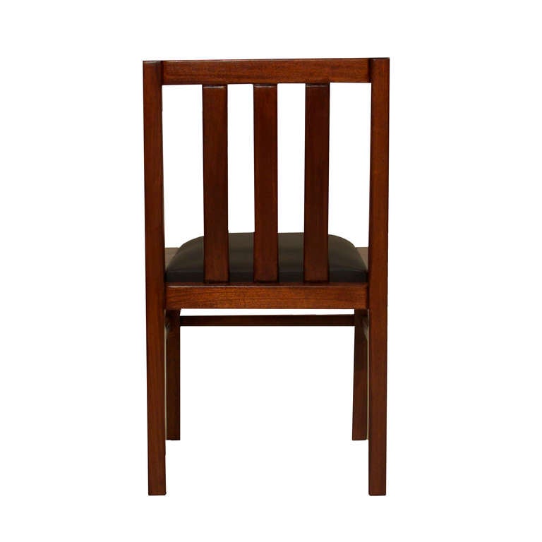 Single Prototype Brazilian Cerejeira Wood Side Desk Chair by Celina For Sale 1