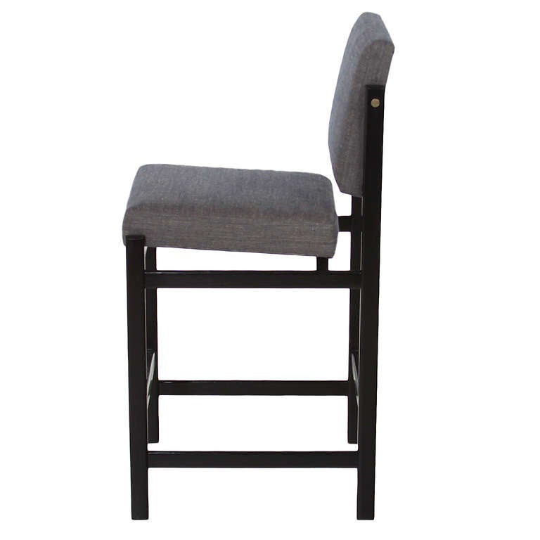 Contemporary The Basic Bar Stool in Ebonized Oak by Thomas Hayes Studio