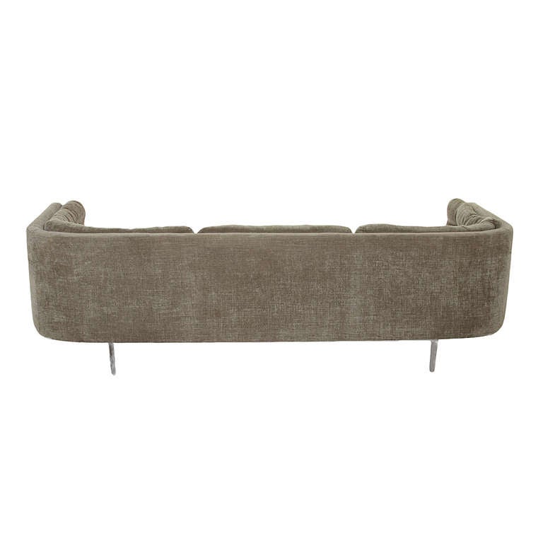 American Curved Back Dunbar Sofa with Stainless Steel Legs