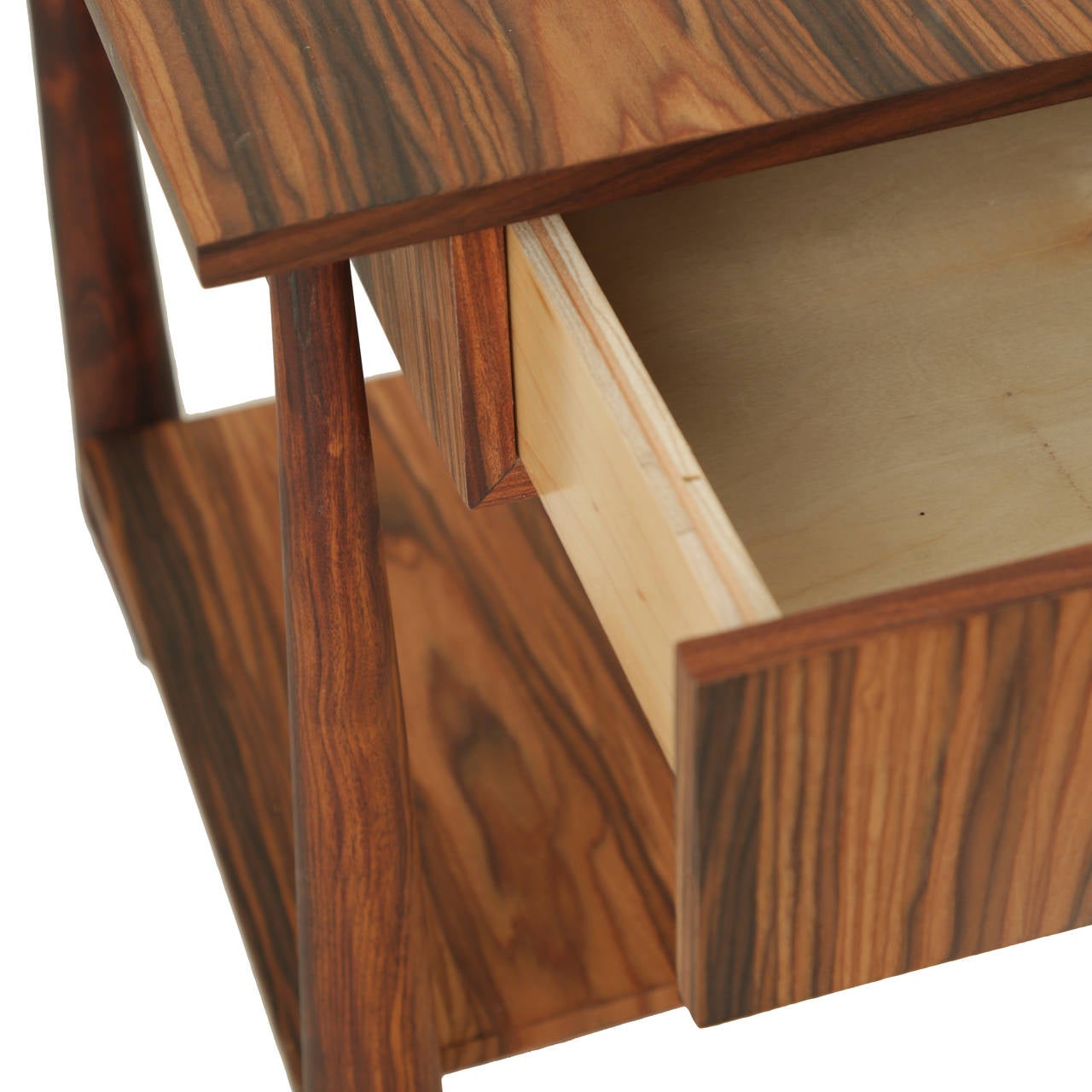 Floating Rosewood End Table with Sculptural Legs by Thomas Hayes Studio 1