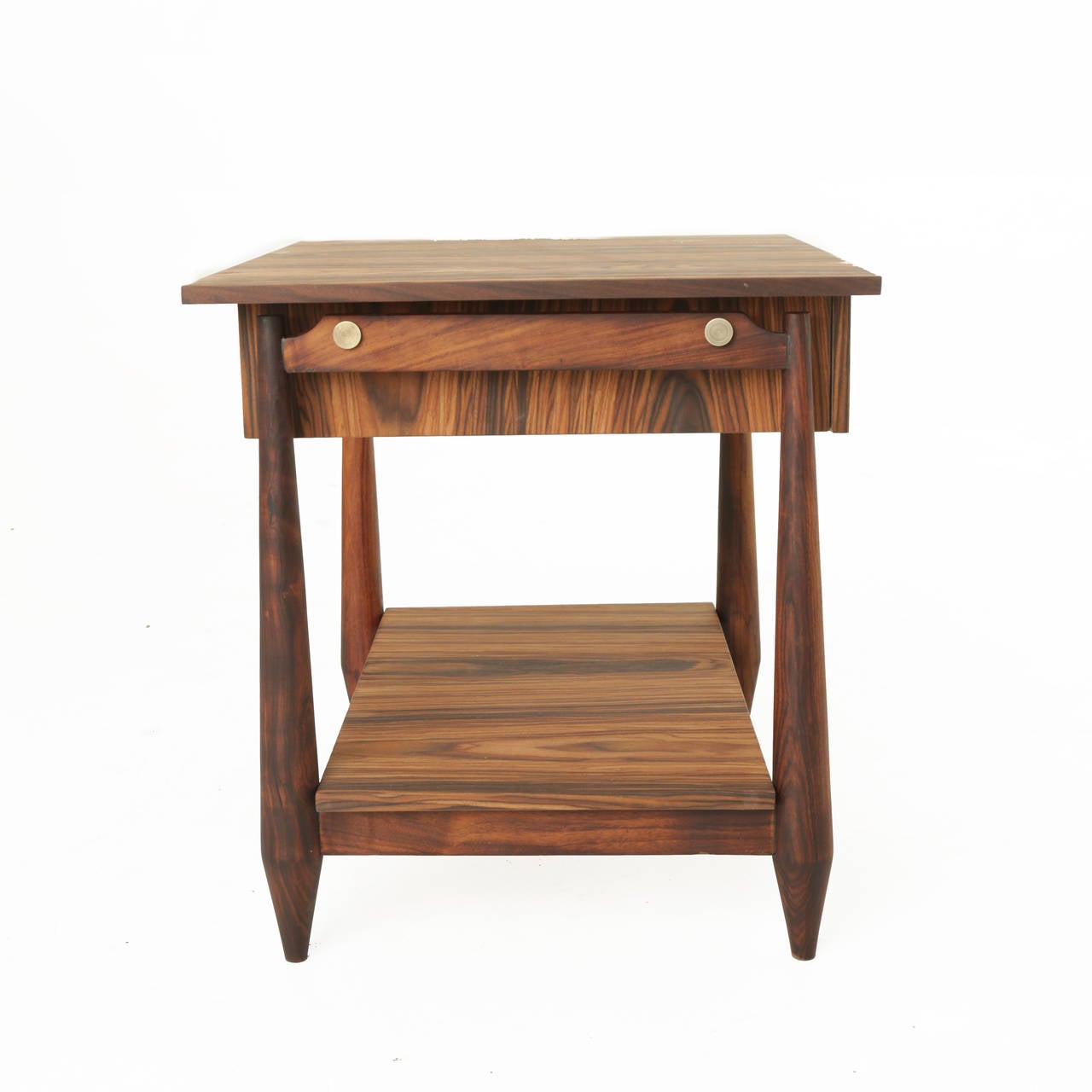 Floating Rosewood End Table with Sculptural Legs by Thomas Hayes Studio In Excellent Condition In Hollywood, CA