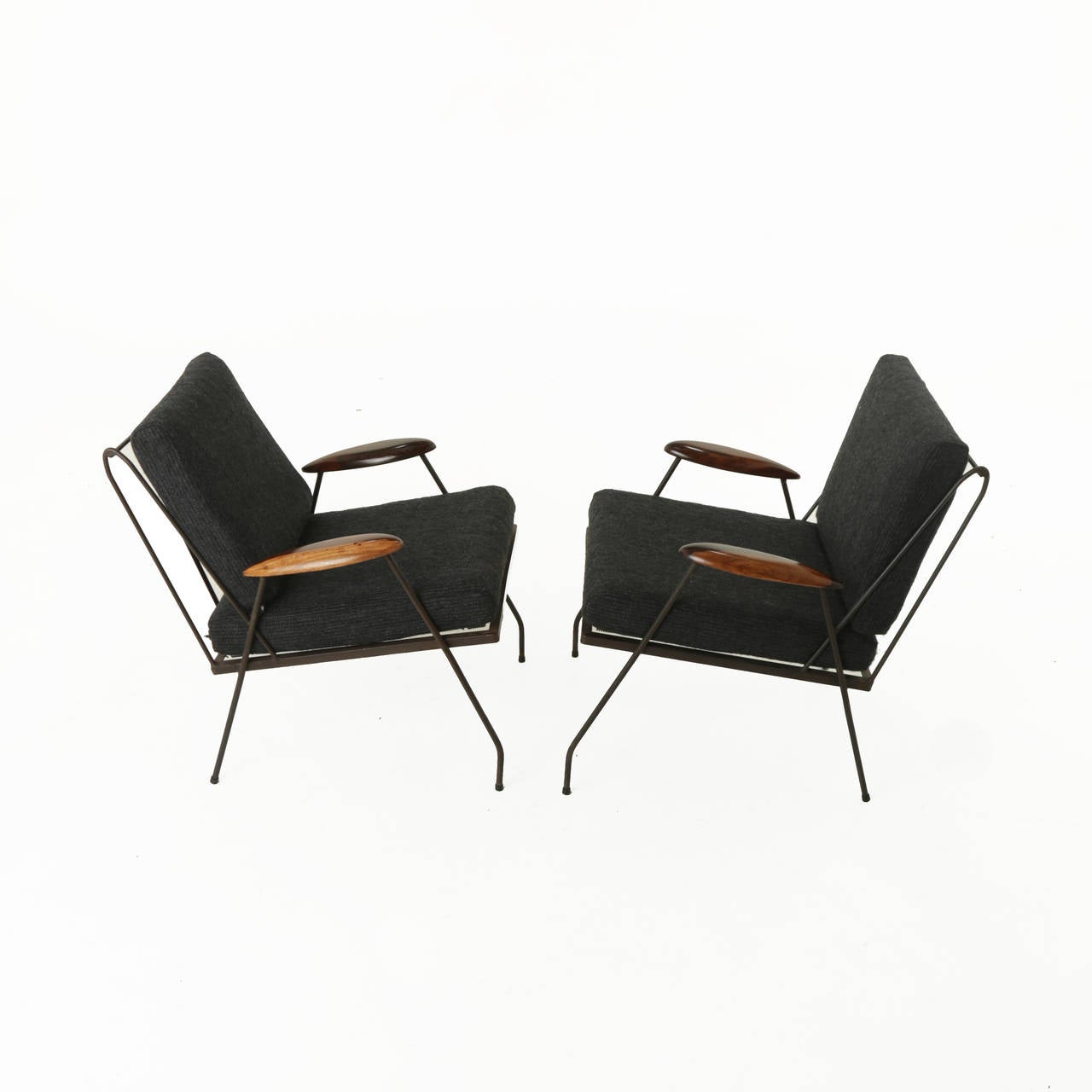 American  Brazilian Mid-Century Modern Martin Eisler Armchairs For Sale