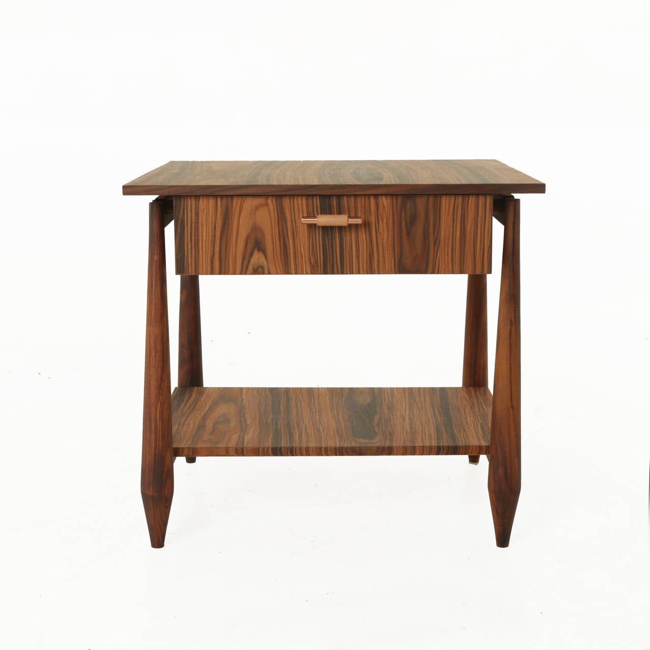 American Floating Rosewood End Table with Sculptural Legs by Thomas Hayes Studio