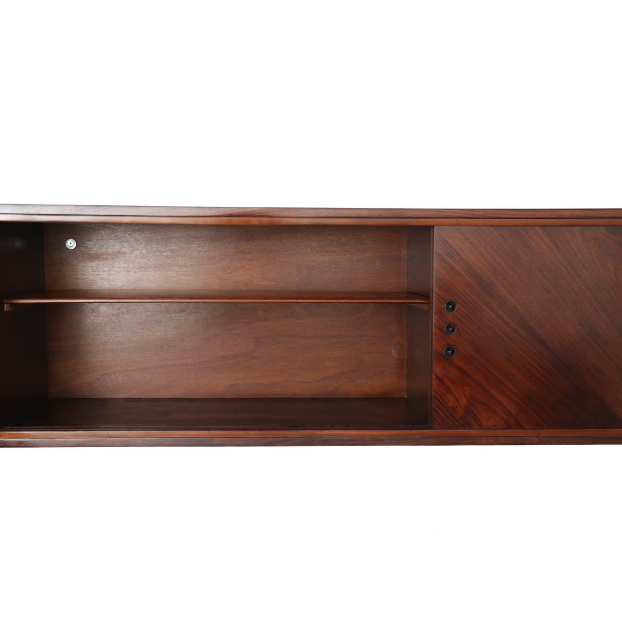 Wall Hanging Cabinet from Brazil in Solid Rosewood In Good Condition In Los Angeles, CA