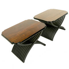 Mid-Century Modern Mechanized Sculptural Side Tables