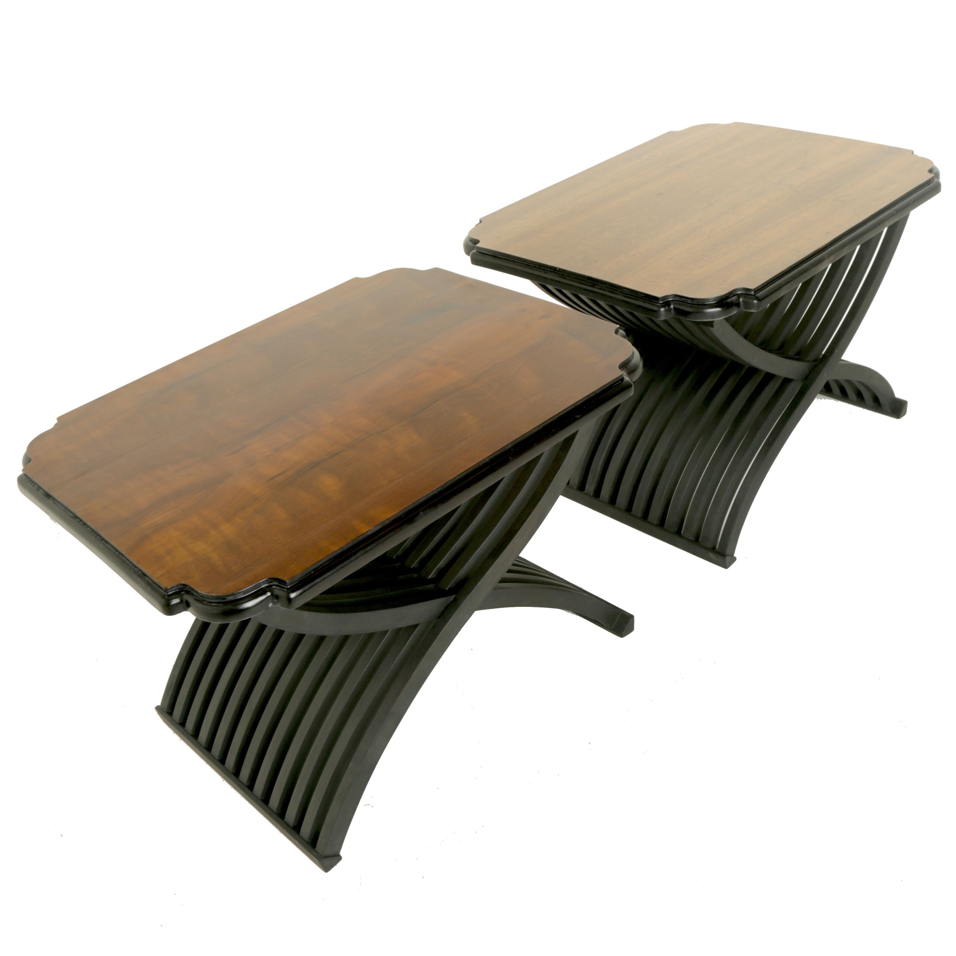 Mid-Century Modern Mechanized Sculptural Side Tables For Sale