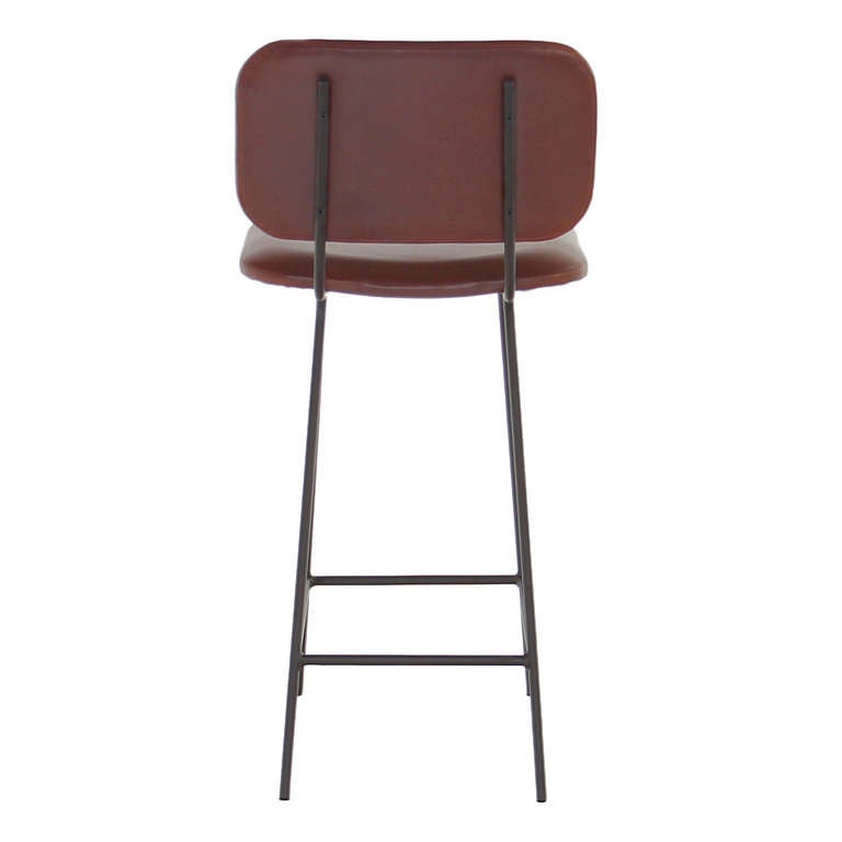 Contemporary The Petra Bar Stool in Steel by Thomas Hayes Studio