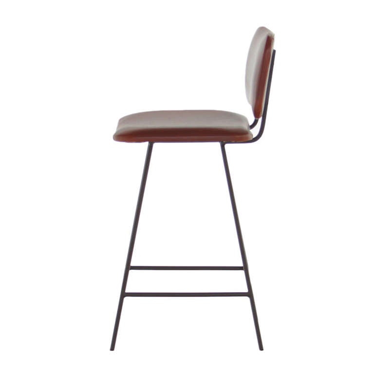 The Petra Bar Stool in Steel by Thomas Hayes Studio In Excellent Condition In Hollywood, CA