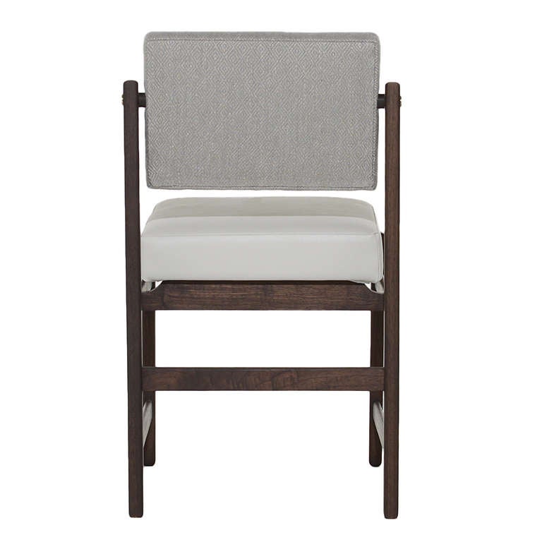 Fabric The Basic Pivot Back Dining Chair in Walnut by Thomas Hayes Studio