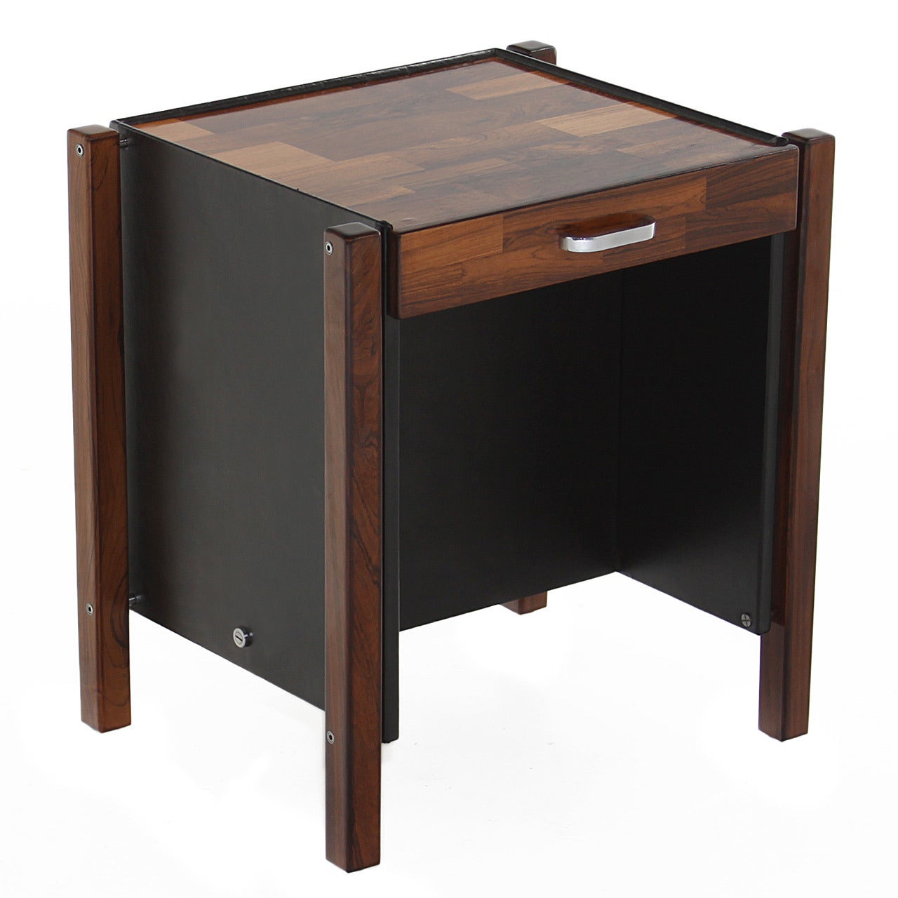Patchwork Rosewood Side Table by Jorge Zalszupin For Sale