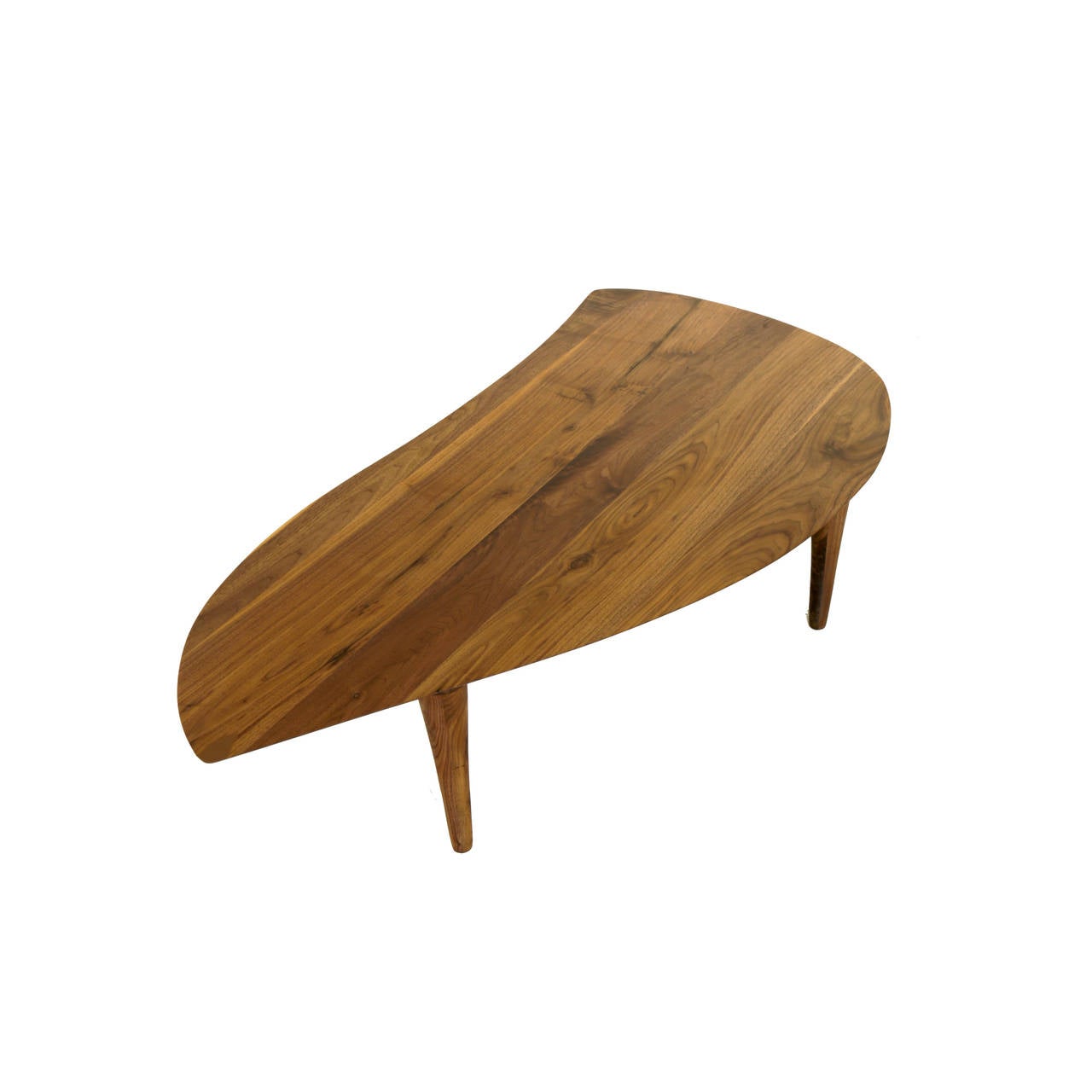 A lovely sculptural coffee table in solid walnut with elegantly curved legs in an organic leaf shape. 

Many pieces are stored in our warehouse, so please click on “Contact Dealer” button under our logo below to find out if the pieces you are