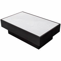 The Quadrar Coffee Table in Ebonized Mahogany by Thomas Hayes Studio