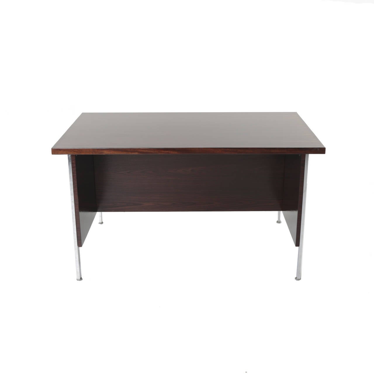 Midcentury Brazilian Rosewood and Chrome Desk