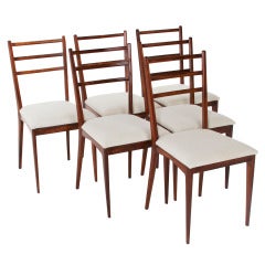 Set of 6 Brazilian Dining Chairs by Giuseppi Scapinelli
