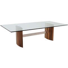 Jantar Alloy Dining Table in Chrome Finished Steel by Thomas Hayes Studio