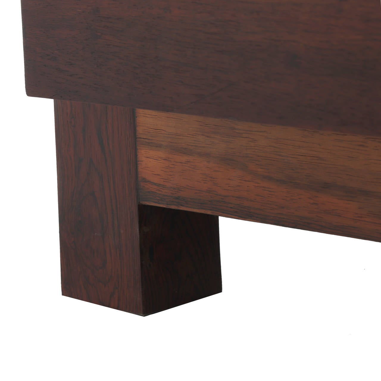 Mid-20th Century Thick Rosewood Coffee Table from Brazil  For Sale