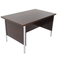 Midcentury Brazilian Rosewood and Chrome Desk