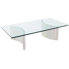 The Half Ellipse Coffee Table by Thomas Hayes Studio