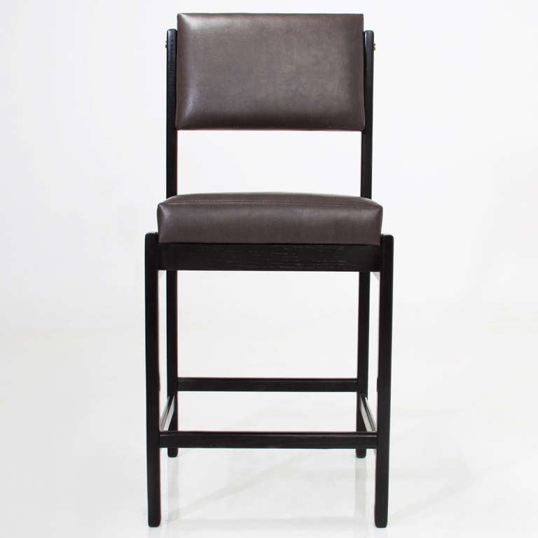 The Basic Counter Stool in Ebonized Oak by Thomas Hayes Studio In Excellent Condition In Hollywood, CA