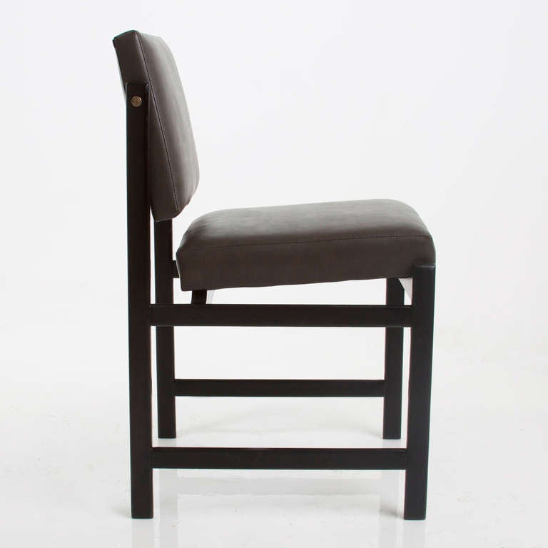 The Basic Dining Chair in Ebonized Oak by Thomas Hayes Studio In Excellent Condition In Hollywood, CA