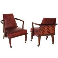 Pair of Monteverdi-Young rolling side chairs
