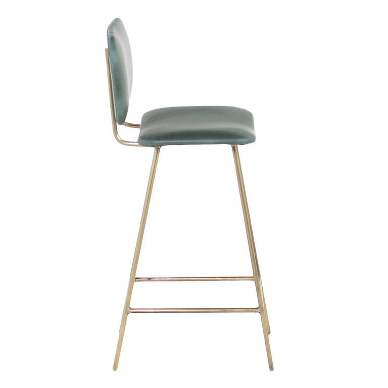 The Brass Petra Stool by Thomas Hayes Studio In Excellent Condition In Hollywood, CA
