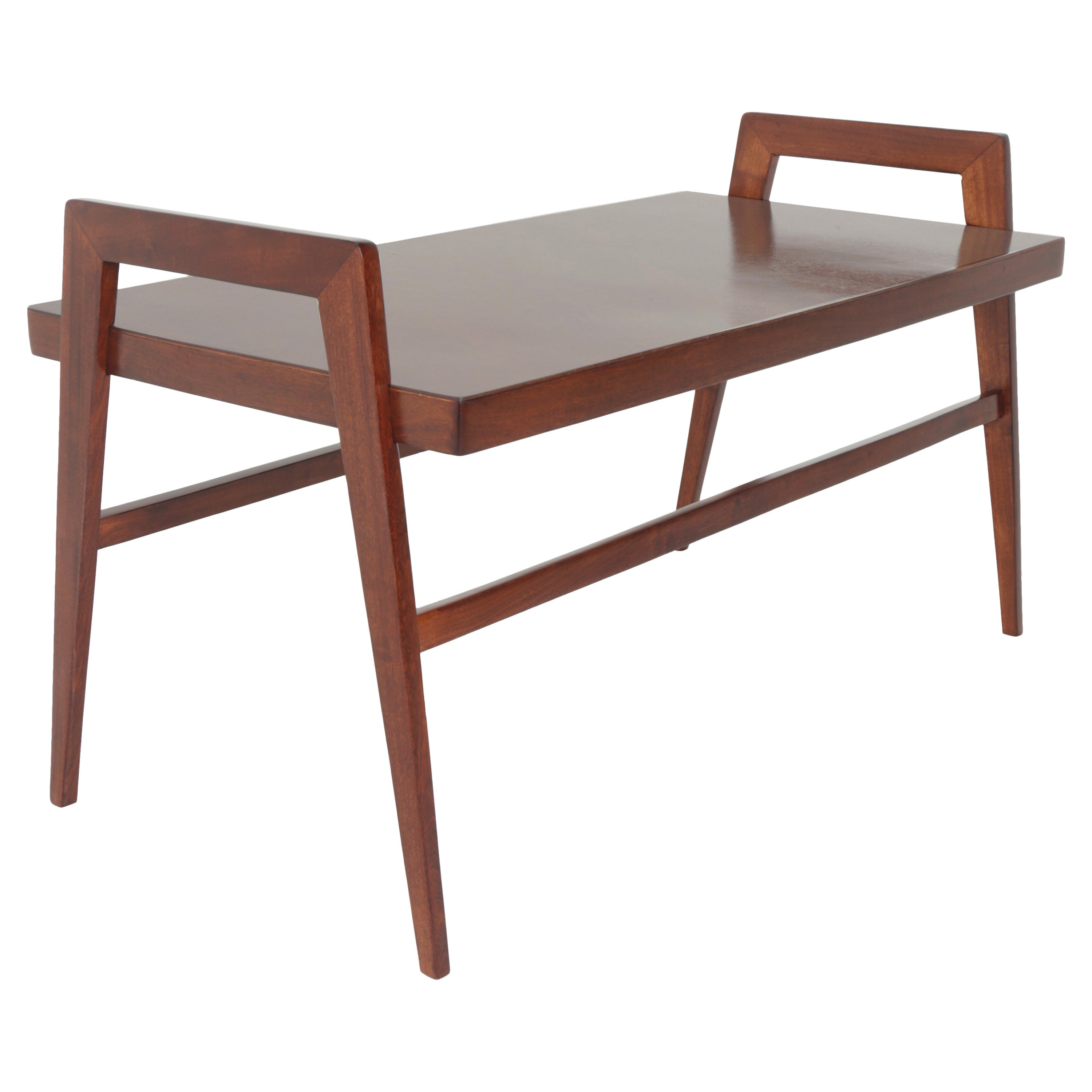 Brazilian Organic Modern Solid Peroba Side Table For Sale
