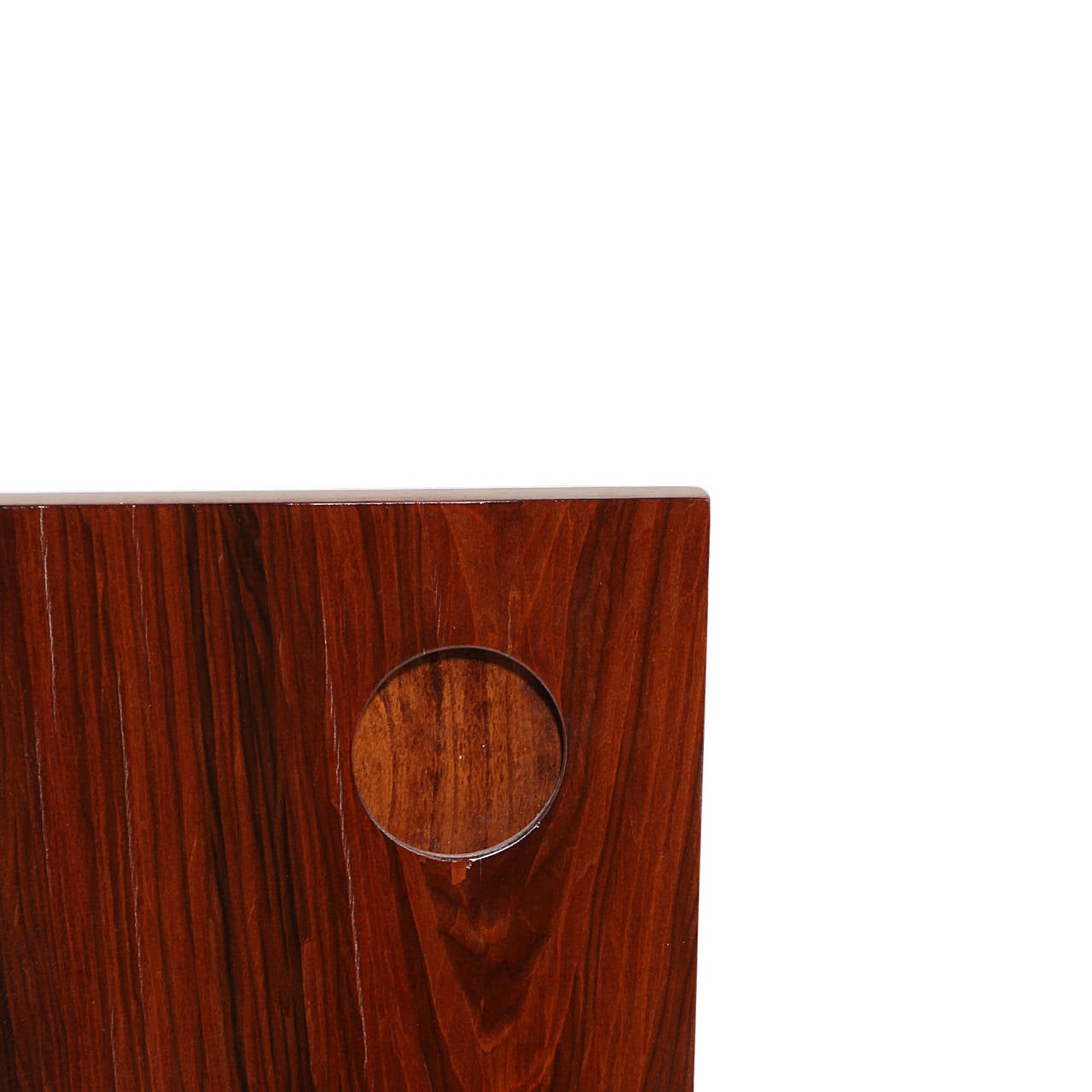 Rosewood and Glass-Top Credenza by Sergio Rodrigues 1