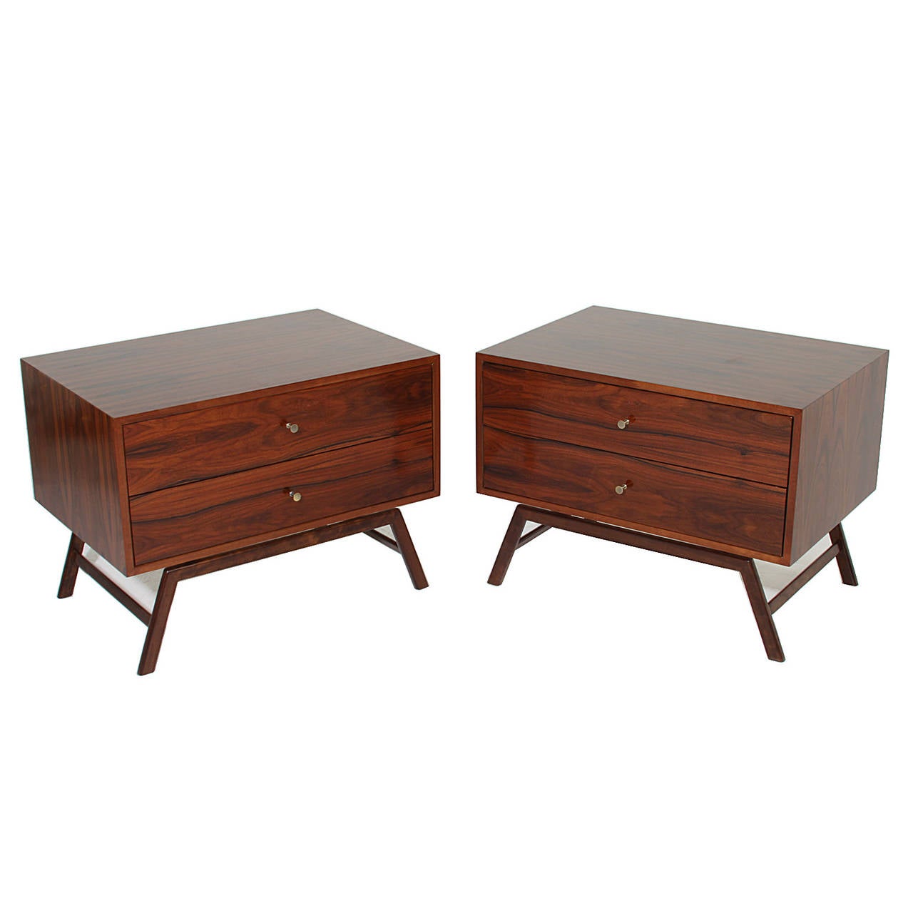 The Nicole Side Table or Night Stand in Rosewood by Thomas Hayes Studio