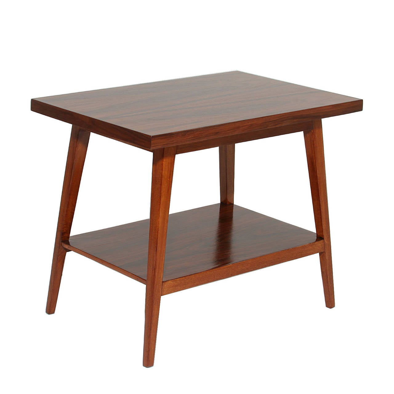 Pair of Rosewood Side Tables from Brazil In Good Condition For Sale In Los Angeles, CA