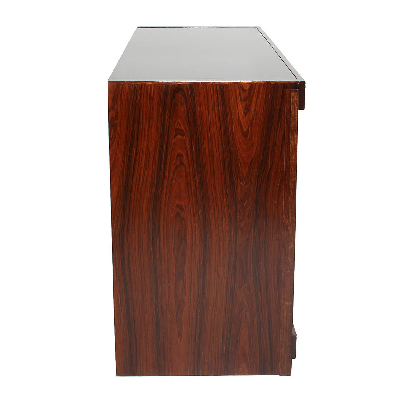 Brazilian Rosewood and Glass-Top Credenza by Sergio Rodrigues