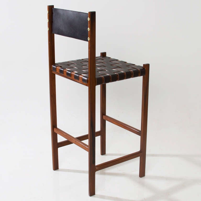 leather strap counter stool