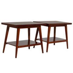 Pair of Rosewood Side Tables from Brazil