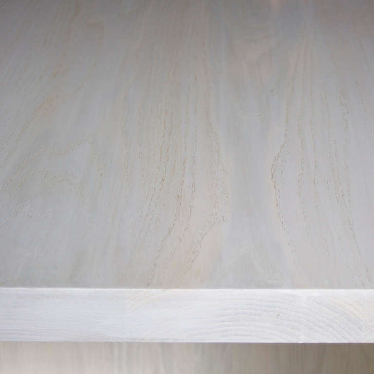 Half Circle Dining Table in Bleached Oak by Thomas Hayes Studio 3