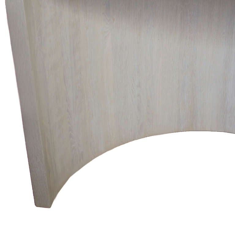 Half Circle Dining Table in Bleached Oak by Thomas Hayes Studio 4