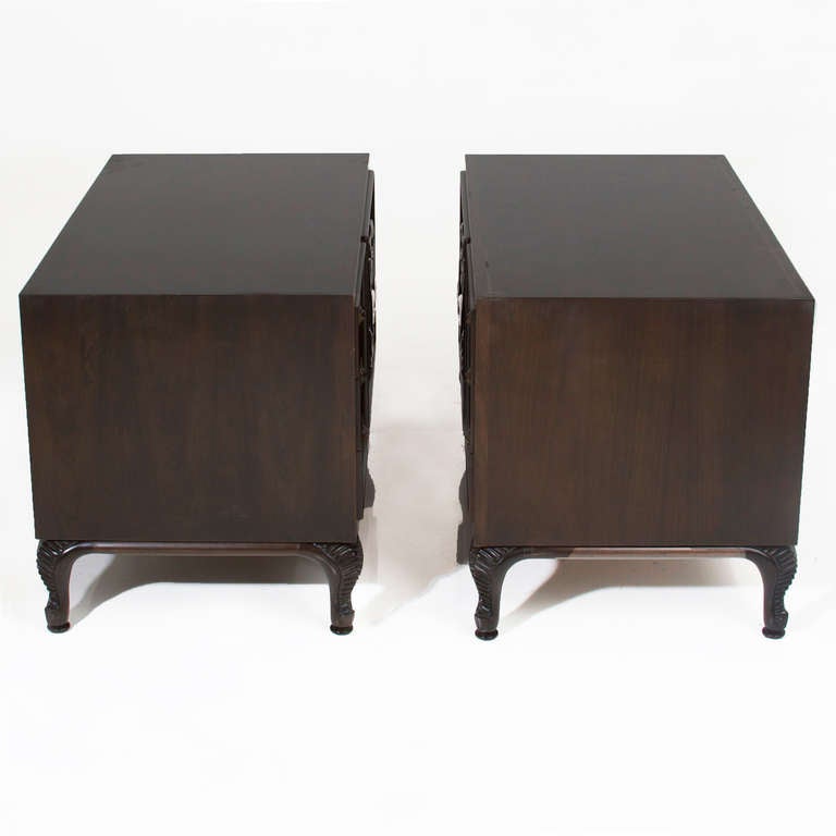 Mid-Century Mahogany Monteverdi-Young Nightstands In Good Condition For Sale In Los Angeles, CA