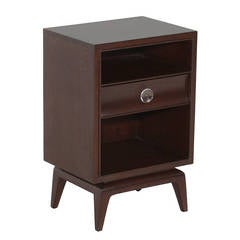 Mahogany Side Table or Night Stand by Paul Frankl for Brown Saltman