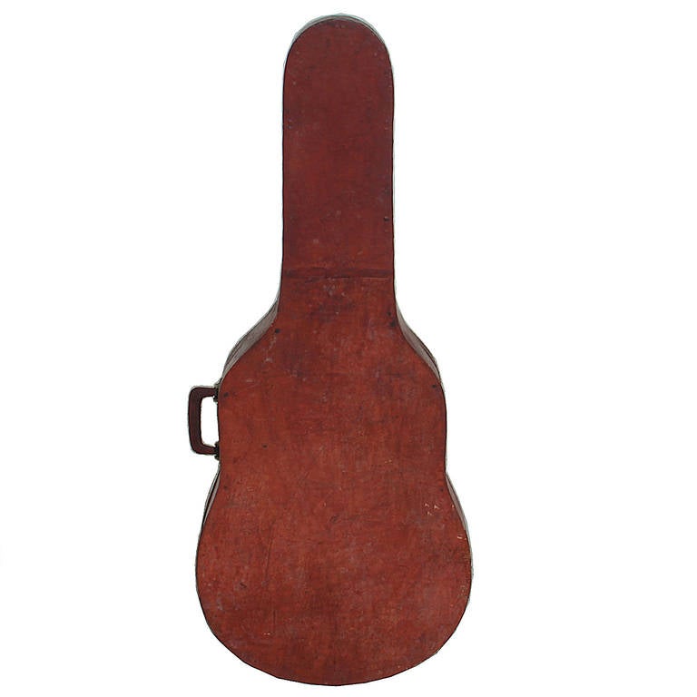 American Red Tooled Leather Guitar Case