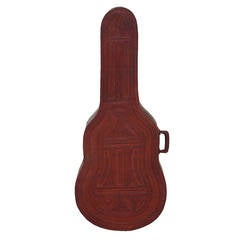 Red Tooled Leather Guitar Case