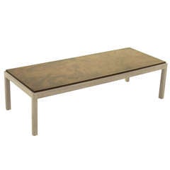 Harry Lunstead Bleached Walnut 
Copper Topped Coffee Table