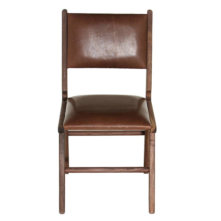 The Mejia Dining Chair In Solid Walnut by Thomas Hayes Studio