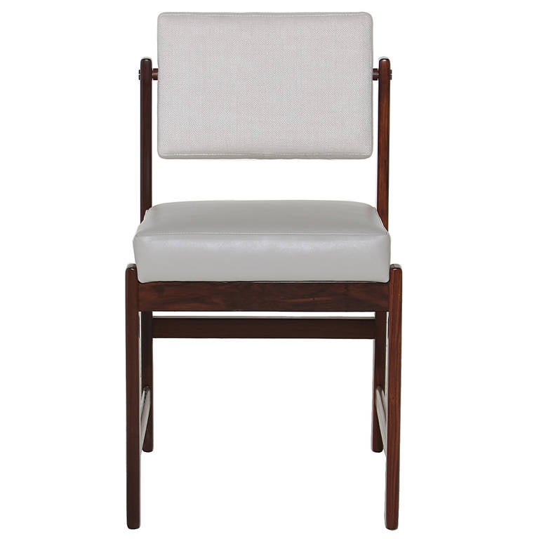 The Basic Pivot Back Dining Chair in Rosewood by Thomas Hayes Studio In Excellent Condition In Hollywood, CA