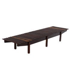Solid Rosewood "Mucki" Bench by Sergio Rodrigues